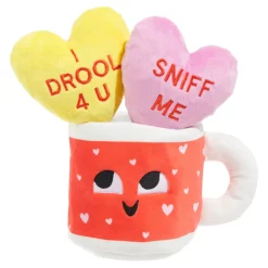 BARK Mugs n' Kisses Squeaky Plush Dog Toy