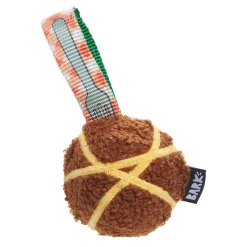 BARK Super Chewer Squeaky Meat-a-Ball Beef Scented Rip & Reveal Squeaky Tough Dog Chew Toy