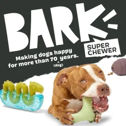 BARK Super Chewer Squeaky Meat-a-Ball Beef Scented Rip & Reveal Squeaky Tough Dog Chew Toy