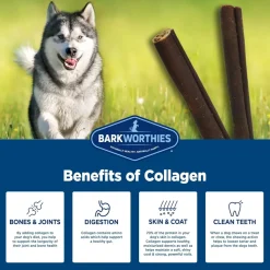 Barkworthies Collagen Beef Stick Chews for Dogs