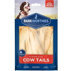 Barkworthies Cow Tails Treats For Dogs (6 oz)