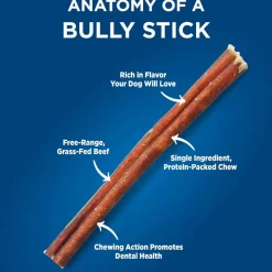 Barkworthies Odor-Free Bully Sticks Treats For Dogs