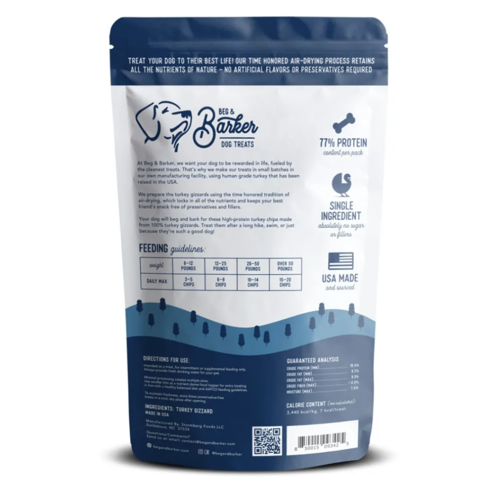 Beg & Barker Whole Turkey Chips Dog Treats