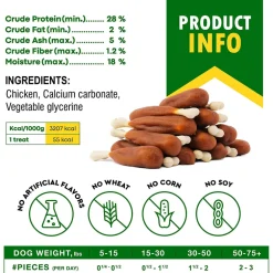 Beloved Pets Calcium Bones with Chicken Natural Chews For Dog (10.6 oz)