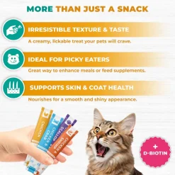 Beloved Pets Chicken Mix Creamy Lickable Treats Skin & Coat Care for Cats & Dogs, 20-count