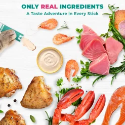 Beloved Pets Chicken & Tuna Mix Creamy Lickable Treats Dual Support for Cats & Dogs, 40-count