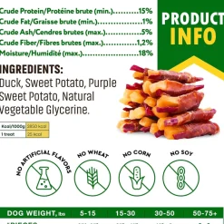 Beloved Pets Double Sweet Potato Wrapped with Duck Dog Treats, 10.6-oz