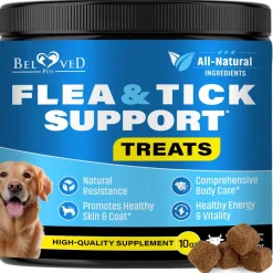 Beloved Pets Flea & Tick Prevention Support Soft Chews for Dogs, 10-oz
