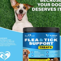 Beloved Pets Flea & Tick Prevention Support Soft Chews for Dogs, 10-oz