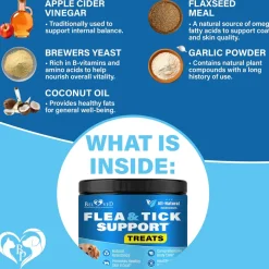 Beloved Pets Flea & Tick Prevention Support Soft Chews for Dogs, 10-oz