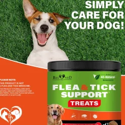 Beloved Pets Flea & Tick Support Chicken Flavor Chewable Supplements for Dogs, 10-oz