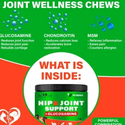 Beloved Pets Glucosamine Bacon Flavored Chews Hip & Joint Support Supplement for Dogs, 10-oz