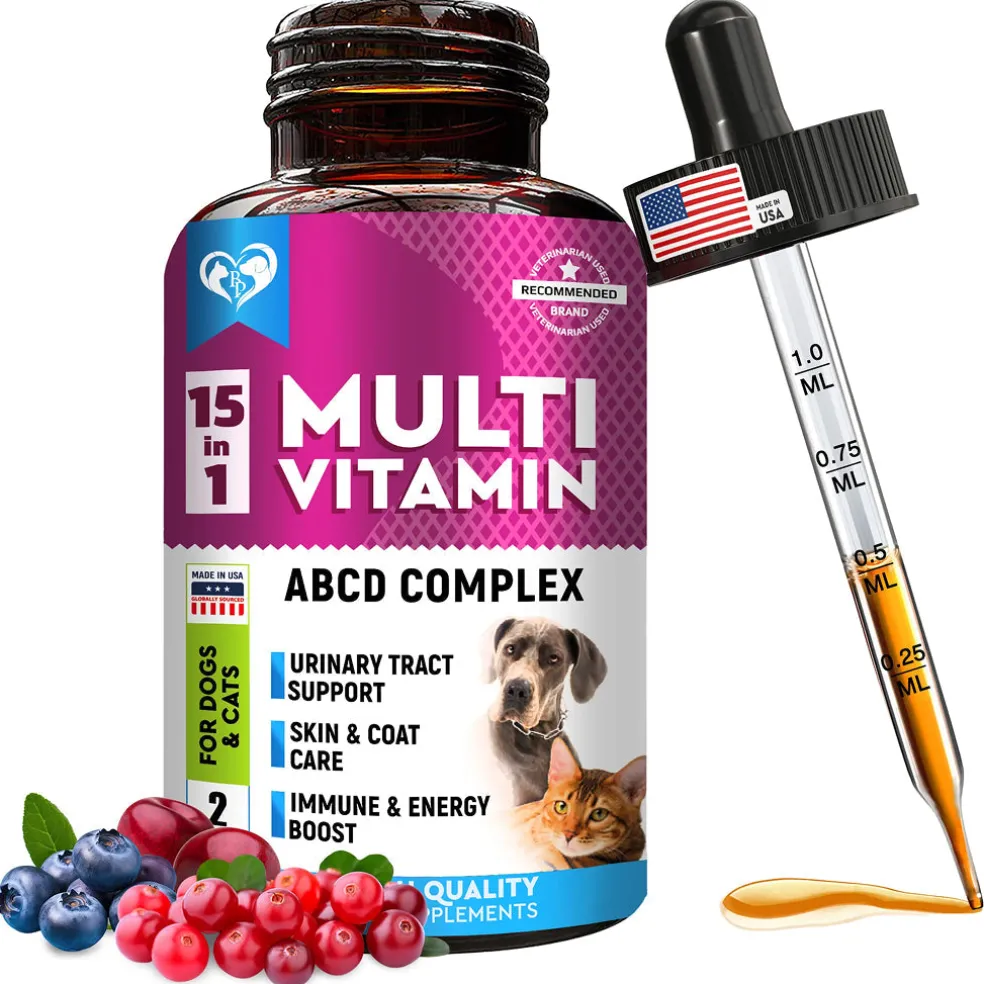 Beloved Pets 15-in-1 Multi Vitamin ABCD Complex for Dogs & Cats (2 oz)