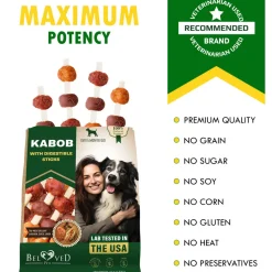 Beloved Pets Kabob with Digestible Sticks, Chicken, Duck & Liver Flavor Dog Treats, 10.6-oz