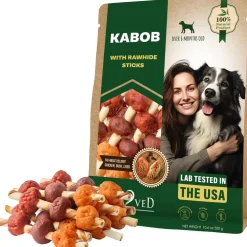 Beloved Pets Kabob with Rawhide Sticks Chicken, Duck & Liver Flavor Dog Treats, 10.6-oz