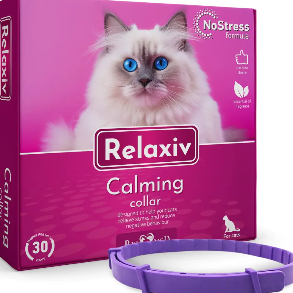 Beloved Pets Relaxiv Pheramone Improved DE-Stress Formula Calming Collar for Cats
