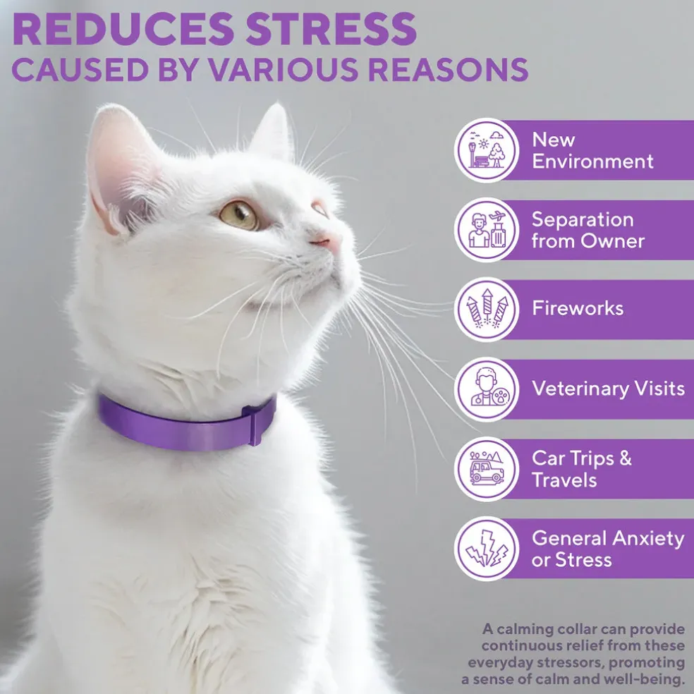Beloved Pets Relaxiv Pheramone Improved DE-Stress Formula Calming Collar for Cats