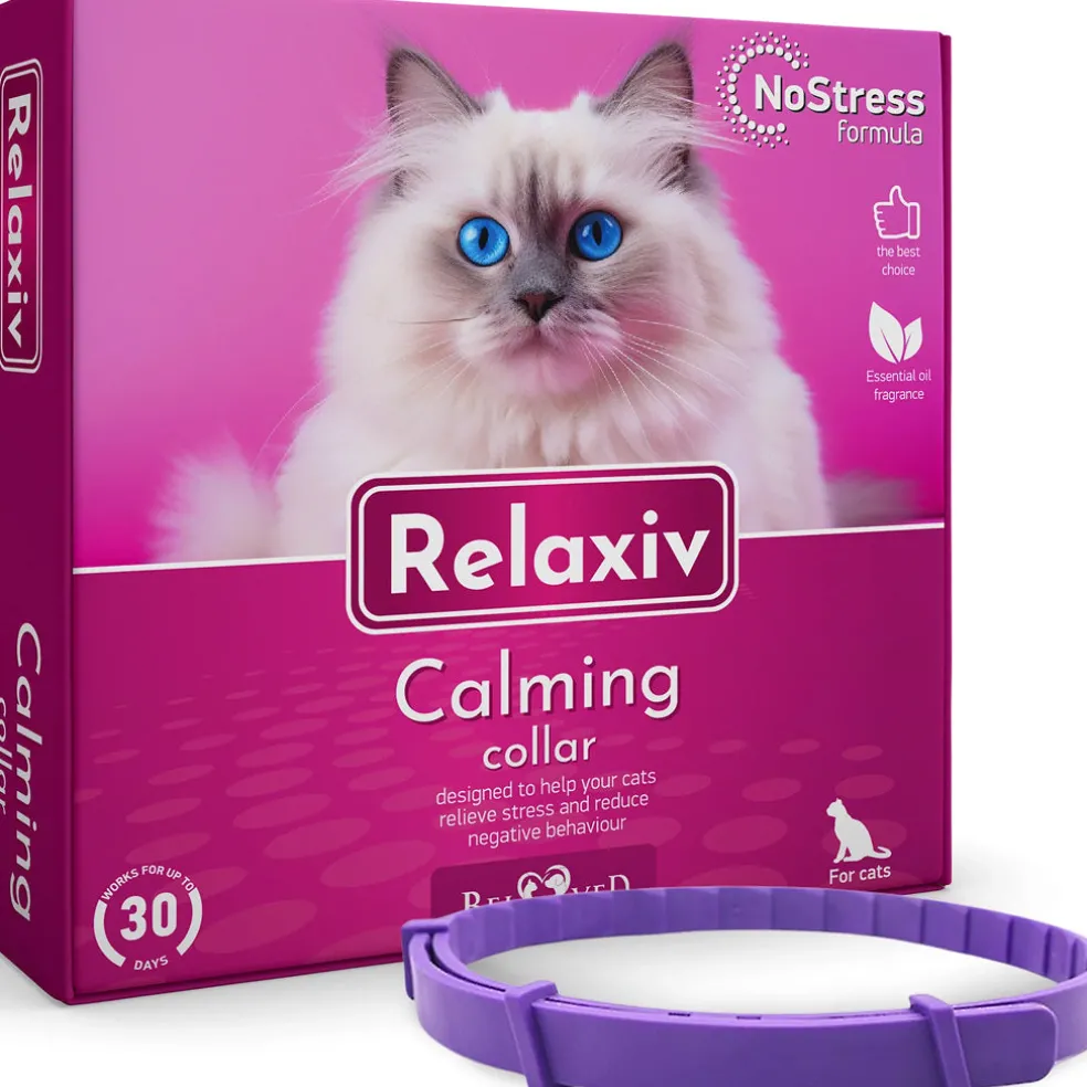 Beloved Pets Relaxiv Pheramone Improved DE-Stress Formula Calming Collar for Cats