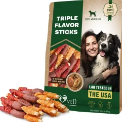 Beloved Pets Triple Flavor Dog Treats, Chicken, Duck & Liver, 10.6-oz