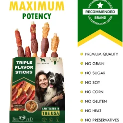 Beloved Pets Triple Flavor Dog Treats, Chicken, Duck & Liver, 10.6-oz