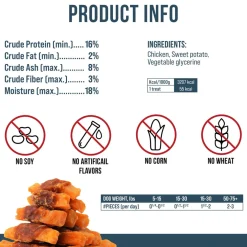 Beloved Pets Wraps Jerky Sweet Potato & Chicken Sticks Dog Treats, 1.5-lb