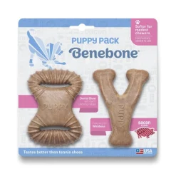 Benebone Puppy Pack Bacon Flavor Chew Toy for Puppies (2 chews)