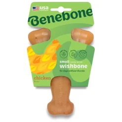 Benebone Rotisserie Chicken Flavor Wishbone Durable Chew Toy for Dogs