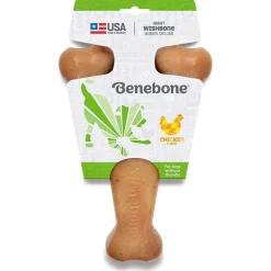Benebone Rotisserie Chicken Flavor Wishbone Durable Chew Toy for Dogs