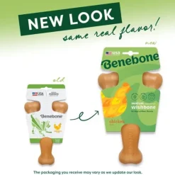 Benebone Rotisserie Chicken Flavor Wishbone Durable Chew Toy for Dogs
