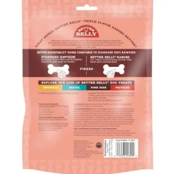 Better Belly Rawhide Triple Flavor Chicken, Pork & Beef Kabob Treats For Dog (10 pack)