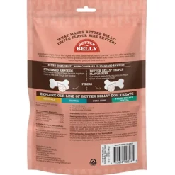 Better Belly Rawhide Triple Flavor Chicken (Sirloin & Lamb Ribs) Treats For Dog 10 pack