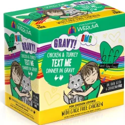 BFF OMG Text Me! Chicken & Turkey in Gravy Wet Cat Food Pouches, 2.8-oz pouch, 12 count