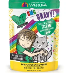BFF OMG Text Me! Chicken & Turkey in Gravy Wet Cat Food Pouches, 2.8-oz pouch, 12 count