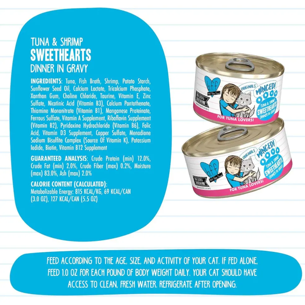 BFF Tuna & Shrimp Sweethearts Dinner in Gravy Canned Cat Food
