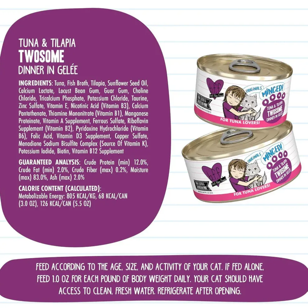 BFF Tuna & Tilapia Twosome Dinner in Gelee Canned Cat Food