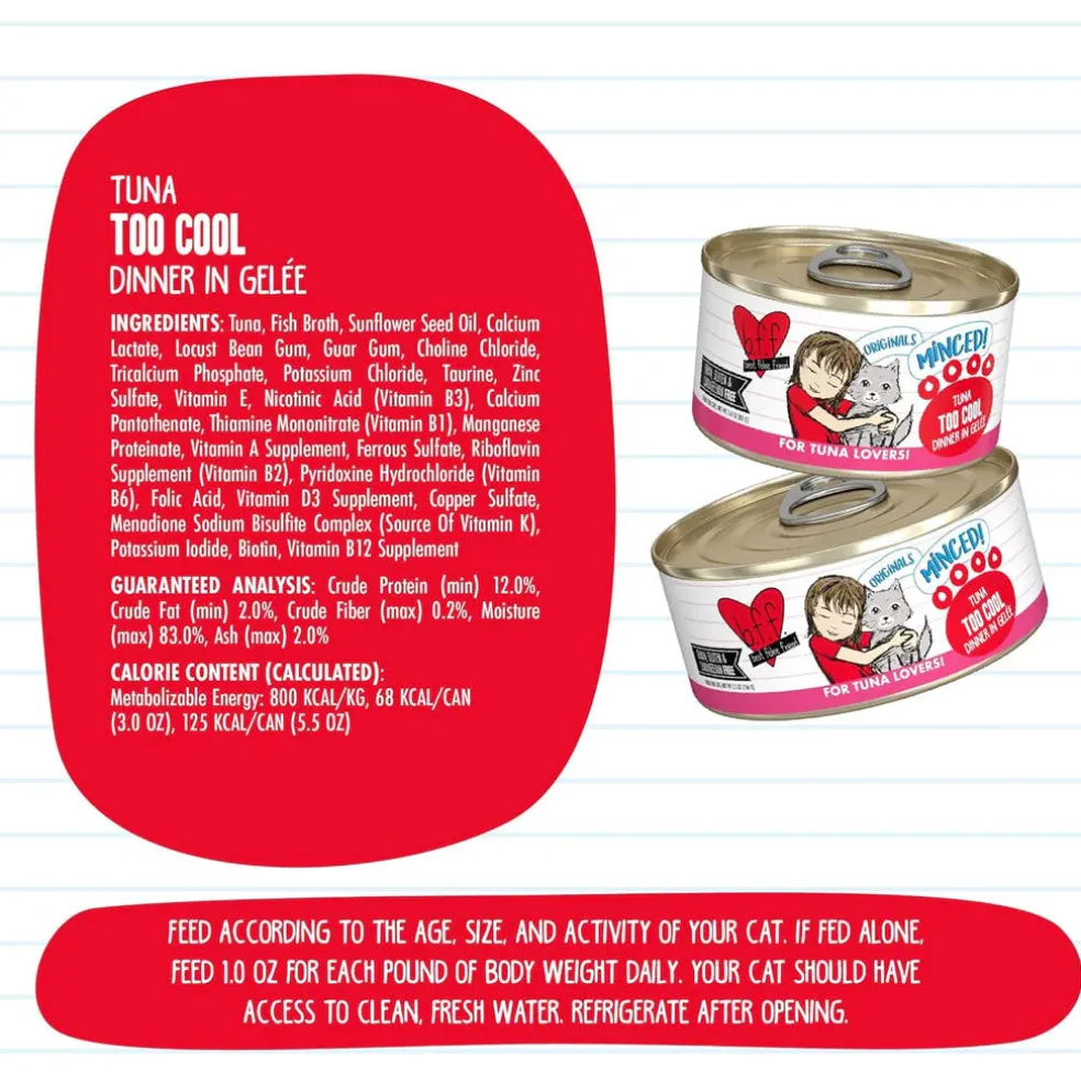 BFF Tuna Too Cool Dinner in Gelee Canned Cat Food