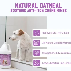 Bio Groom Natural Oatmeal Soothing Anti-Itch Creme Rinse For Dogs (12 oz)