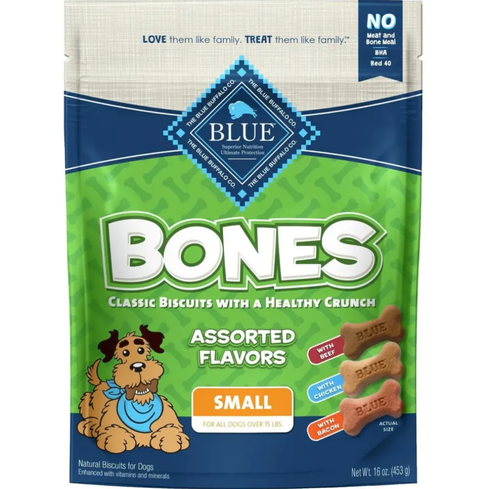 Blue Buffalo Bones Classic Assorted Flavors Biscuits For Small Dogs (16 oz)