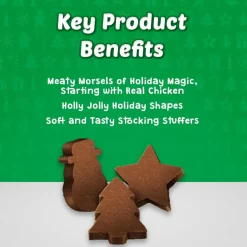Blue Buffalo Santa Snacks Tasty Chicken Recipes Soft Treats For Dogs (4.5 oz)