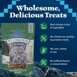 Blue Buffalo Wilderness Chicken & Duck Moist Treats For Cats (2 oz)
