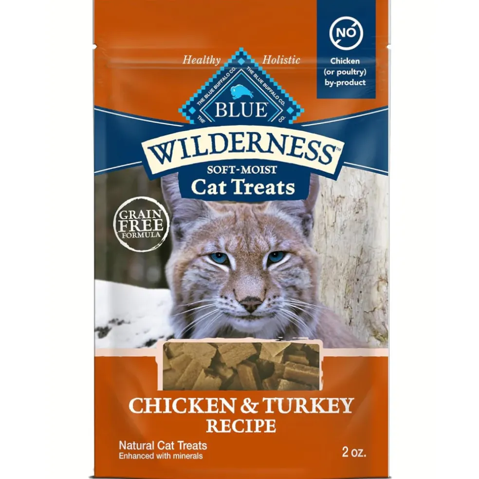 Blue Buffalo Wilderness Chicken & Turkey Moist Treats For Cats (2 oz)