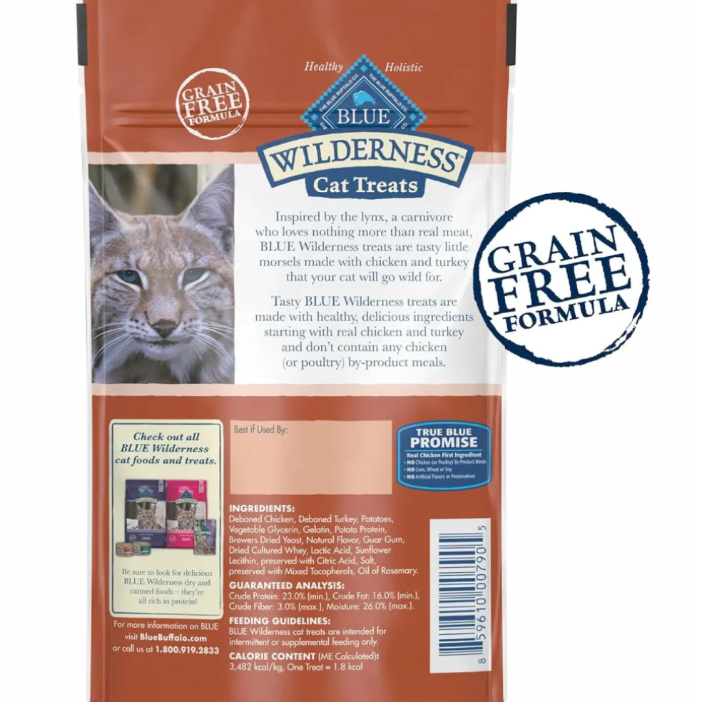 Blue Buffalo Wilderness Chicken & Turkey Moist Treats For Cats (2 oz)
