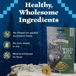 Blue Buffalo Wilderness Wild Bits Duck Recipe Training Treats for Dogs (4 oz)