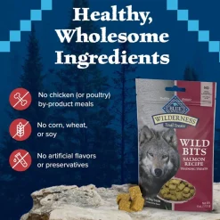 Blue Buffalo Wilderness Wild Bits Salmon Recipe Training Treats for Dogs (4 oz)