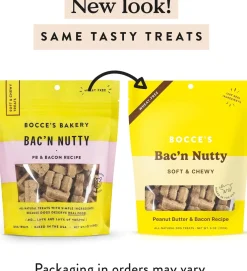 Bocce's Bakery Bac'N Nutty Soft & Chewy Dog Treats (6 oz)