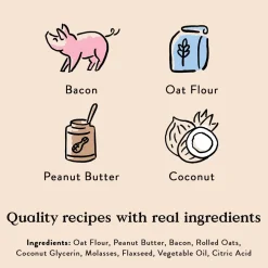 Bocce's Bakery Bac'N Nutty Soft & Chewy Dog Treats (6 oz)