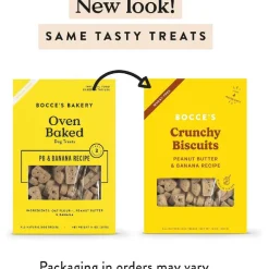 Bocce's Bakery Basics Peanut Butter & Banana Crunchy Biscuits For Dogs (14 oz)