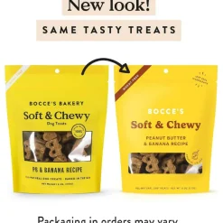 Bocce's Bakery Basics Peanut Butter & Banana Soft & Chewy Recipe Dog Treats (6 oz)