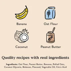 Bocce's Bakery Basics Peanut Butter & Banana Soft & Chewy Recipe Dog Treats (6 oz)