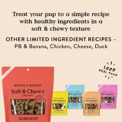 Bocce's Bakery Basics Salmon Soft & Chewy Treats For Dogs (6 oz)